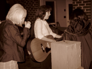 Charee and Danielle playing some praise.
