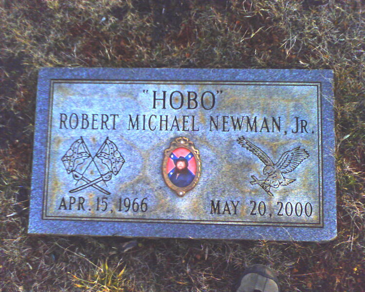 Peaks Church Community Cemetary: Hobo Newman
Grave of your friend and mine, Robert Michael "Hobo" Newman, Jr.  He left us way too soon.  Way too soon.  :(
